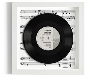 Belinda Carlisle "Heaven Is A Place On Earth" Framed 7" Vinyl Record UK NUMBER ONE 10 Jan - 23 Jan 1988