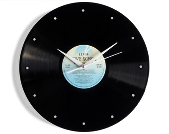 Elvis Presley "Love Songs" Vinyl Record Wall Clock