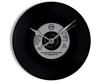 The Righteous Brothers "Unchained Melody" 7" Vinyl Record Wall Clock