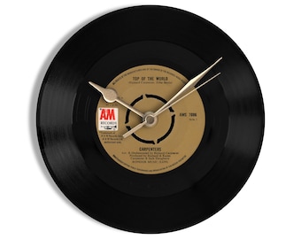 Carpenters "Top Of The World" 7" Vinyl Record Wall Clock
