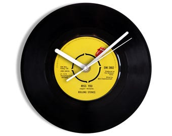 The Rolling Stones "Miss You" 7" Vinyl Record Wall Clock