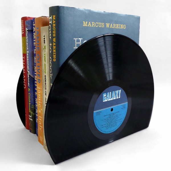 Bookends made from Vinyl Records