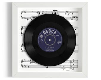 Tom Jones "It's Not Unusual" Framed 7" Vinyl Record UK NUMBER ONE 11 Mar - 17 Mar 1965