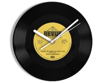 Boris Gardiner "I Want To Wake Up With You" 7" Vinyl Record Wall Clock UK NUMBER ONE 17 Aug - 6 Sep 1986