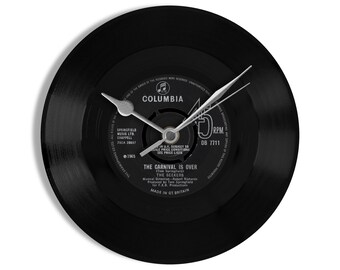The Seekers "The Carnival Is Over" 7" Vinyl Record Wall Clock UK NUMBER ONE 25 Nov - 15 Dec 1965