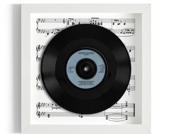 George Michael "Careless Whisper" Framed 7" Vinyl Record UK NUMBER ONE 12 Aug - 1 Sep 1984