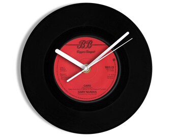 Gary Numan "Cars" 7" Vinyl Record Wall Clock UK NUMBER ONE 16 Sep - 22 Sep 1979