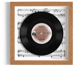 David Soul "Silver Lady" Framed 7" Vinyl Record UK NUMBER ONE 2 Oct - 22 Oct 1977