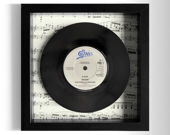 Wham! "The Edge Of Heaven" Framed 7" Vinyl Record UK NUMBER ONE 22 Jun - 5 Jul 1986