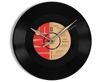 Cliff Richard "Carrie" 7" Vinyl Record Wall Clock