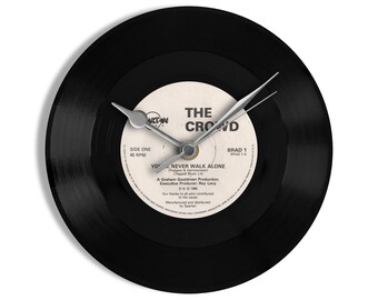 The Crowd "You'll Never Walk Alone" 7" Vinyl Record Wall Clock UK NUMBER ONE 9 - 22 Jun 1985