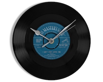 Ray Charles "I Can't Stop Loving You" 7" Vinyl Record Wall Clock UK NUMBER ONE 12 Jul - 25 Jul 1962