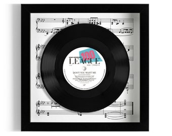 The Human League "Don't You Want Me" Framed 7" Vinyl Record UK NUMBER ONE 6 Dec 1981 - 9 Jan 1982