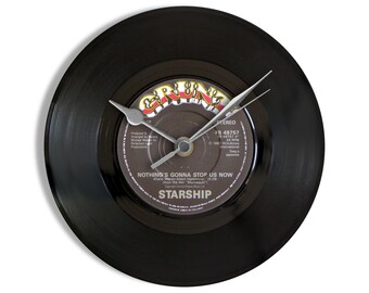 Starship "Nothing's Gonna Stop Us Now" 7" Vinyl Record Wall Clock UK NUMBER ONE 3 May - 30 May 1987