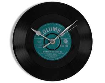 Shirley Bassey "As Long As He Needs Me" 7" Vinyl Record Wall Clock