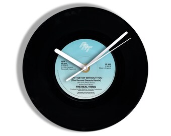 The Real Thing "Can't Get By Without You" 7" Vinyl Record Wall Clock
