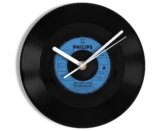 Peters And Lee "Welcome Home" 7" Vinyl Record Wall Clock UK NUMBER ONE 15 Jul - 21 Jul 1973