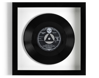 Elvis Presley "Jailhouse Rock" Framed 7" Vinyl Record UK NUMBER ONE 24 Jan - 13 Feb 1958