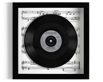 Bombalurina "Itsy Bitsy Teeny Weeny Yellow Polka Dot Bikini" Framed 7" Vinyl Record UK NUMBER ONE 19 Aug - 8 Sep 1990