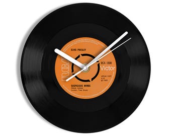 Elvis Presley "Suspicious Minds" 7" Vinyl Record Wall Clock