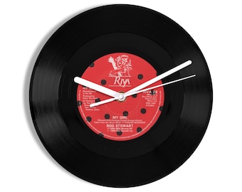 Rod Stewart "My Girl" 7" Vinyl Record Wall Clock