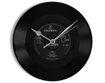 Ken Dodd "Tears" 7" Vinyl Record Wall Clock UK NUMBER ONE 30 Sep - 3 Nov 1965