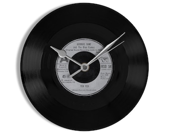 Georgie Fame and The Blue Flames "Yeh Yeh" 7" Vinyl Record Wall Clock UK NUMBER ONE 14 Jan - 27 Jan 1965