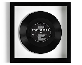Bros "I Owe You Nothing" Framed 7" Vinyl Record UK NUMBER ONE 19 Jun - 2 Jul 1988