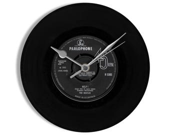 The Beatles "Help!" 7" Vinyl Record Wall Clock UK NUMBER ONE 5 Aug - 25 Aug 1965