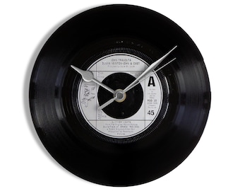 John Travolta & Olivia Newton-John "Summer Nights" 7" Vinyl Record Wall Clock UK NUMBER ONE 24 Sep - 11 Nov 1978
