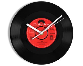 John Travolta "Sandy" 7" Vinyl Record Wall Clock