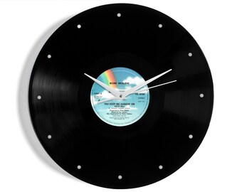 Kim Wilde "You Keep Me Hangin' On" Vinyl Record Wall Clock