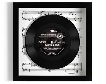 S-Express "Theme From S-Express" Framed 7" Vinyl Record UK NUMBER ONE 24 Apr - 7 May 1988
