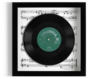 The Shadows "Apache" Framed 7" Vinyl Record UK NUMBER ONE 25 Aug - 28 Sep 1960