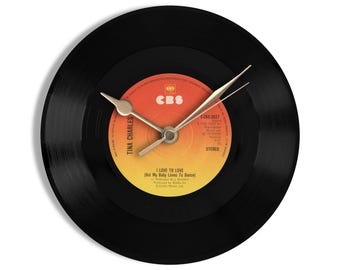 Tina Charles "I Love To Love (But My Baby Loves To Dance)" 7" Vinyl Record Wall Clock UK NUMBER ONE 29 Feb - 20 Mar 1976
