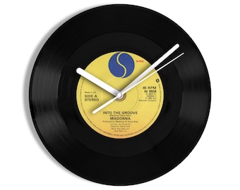 Madonna "Into the Groove" 7" Vinyl Record Wall Clock UK NUMBER ONE 28 Jul - 24 Aug 1985