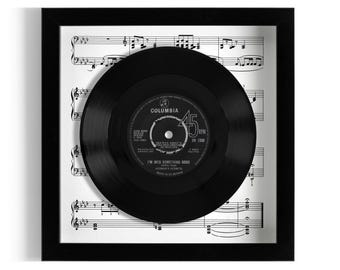 Herman's Hermits "I'm Into Something Good" Framed 7" Vinyl Record UK NUMBER ONE 24 Sep - 7 Oct 1964
