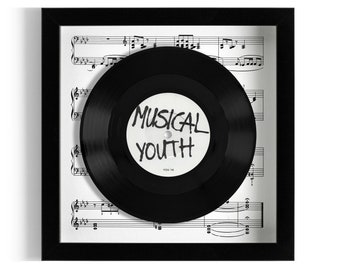 Musical Youth "Pass The Dutchie" Framed 7" Vinyl Record UK NUMBER ONE 26 Sep - 16 Oct 1982