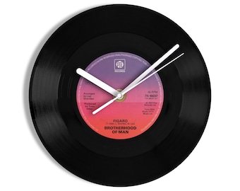 Brotherhood Of Man "Figaro" 7" Vinyl Record Wall Clock UK NUMBER ONE 5 Feb - 11 Feb 1978