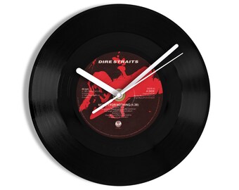 Dire Straits "Money For Nothing" 7" Vinyl Record Wall Clock