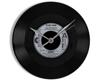 Elaine Paige "Memory" 7" Vinyl Record Wall Clock
