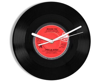 Chris De Burgh "Missing You" 7" Vinyl Record Wall Clock