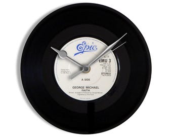 George Michael "Faith" 7" Vinyl Record Wall Clock