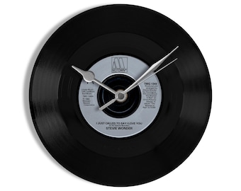 Stevie Wonder "I Just Called To Say I Love You" 7" Vinyl Record Wall Clock UK NUMBER ONE 2 Sep - 13 Oct 1984