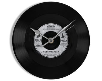 Dexys Midnight Runners & The Emerald Express "Come On Eileen" 7" Vinyl Record Wall Clock UK NUMBER ONE 1 Aug - 28 Aug 1982