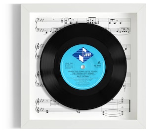 Billy Ocean "When The Going Gets Tough, The Tough Get Going" Framed 7" Vinyl Record UK NUMBER ONE 2 Feb - 1 Mar 1986