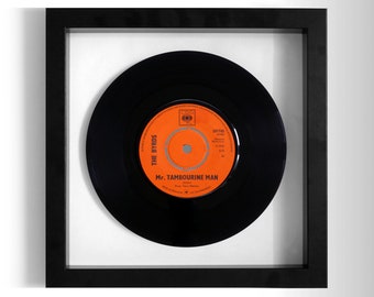 The Byrds "Mr Tambourine Man" Framed 7" Vinyl Record UK NUMBER ONE 22 Jul - 4 Aug 1965