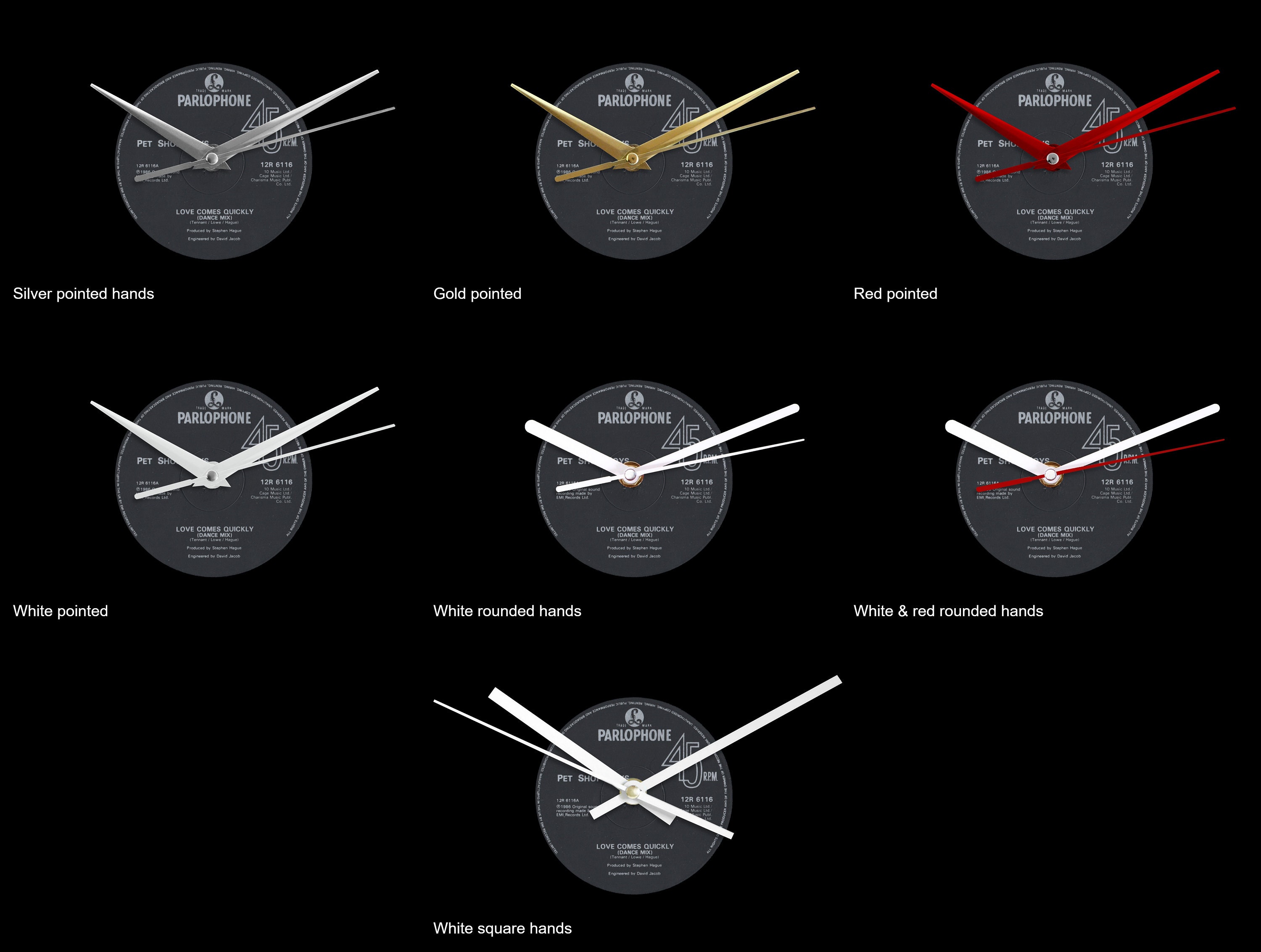 Pet Shop Boys Love Comes Quickly 12 Vinyl Record Wall Clock