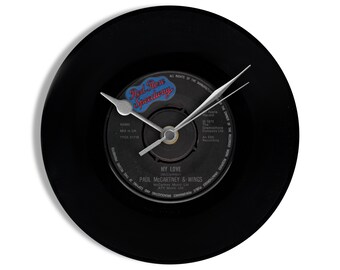 Paul McCartney & Wings "My Love" 7" Vinyl Record Wall Clock