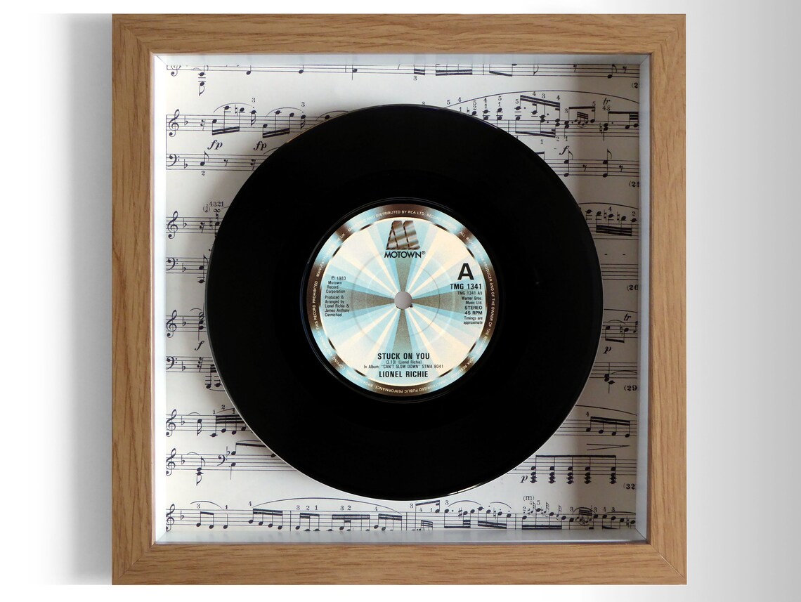 lionel richie stuck on you framed 7 vinyl etsy